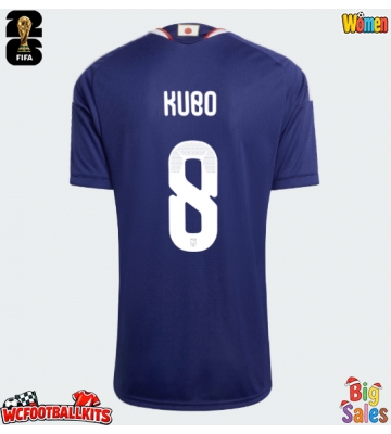 Japan Takefusa Kubo #8 Replica Home Stadium Shirt for Women World Cup 2026 Short Sleeve